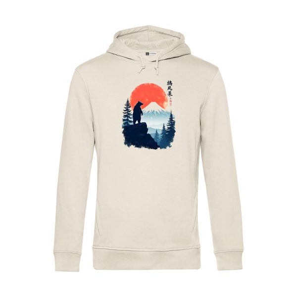 Herren Hoodie - Bär auf Berg mit Sonne Manga Style Online