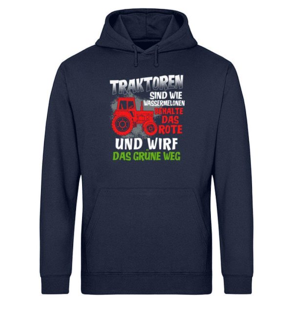 Traktoren sind wie Wassermelonen · Unisex Organic Hoodie Angebot – Bild 2