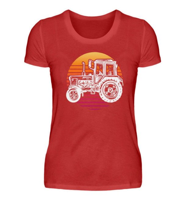 Retro Traktor Sonne · Damen T-Shirt Angebot – Bild 3