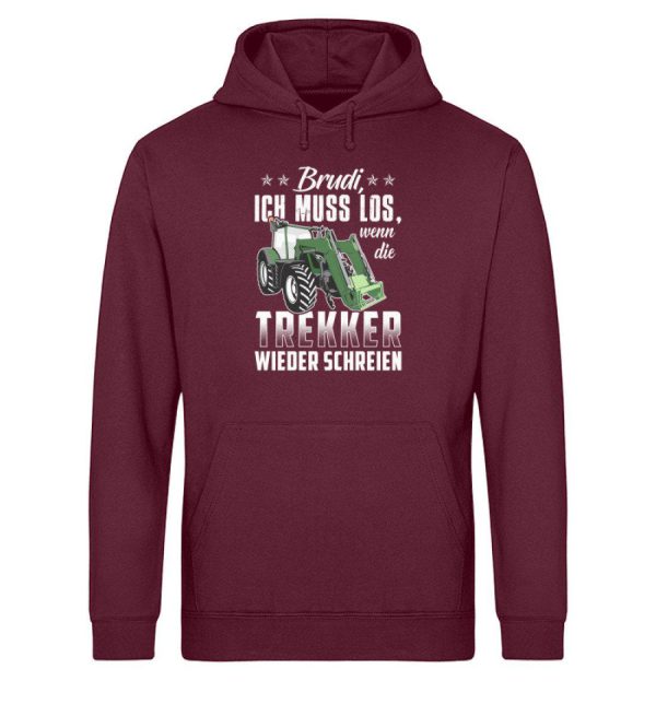 Brudi ich muss los Trekker · Unisex Organic Hoodie Im Angebot – Bild 3