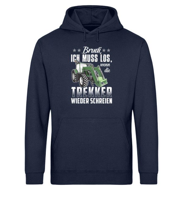 Brudi ich muss los Trekker · Unisex Organic Hoodie Im Angebot – Bild 2
