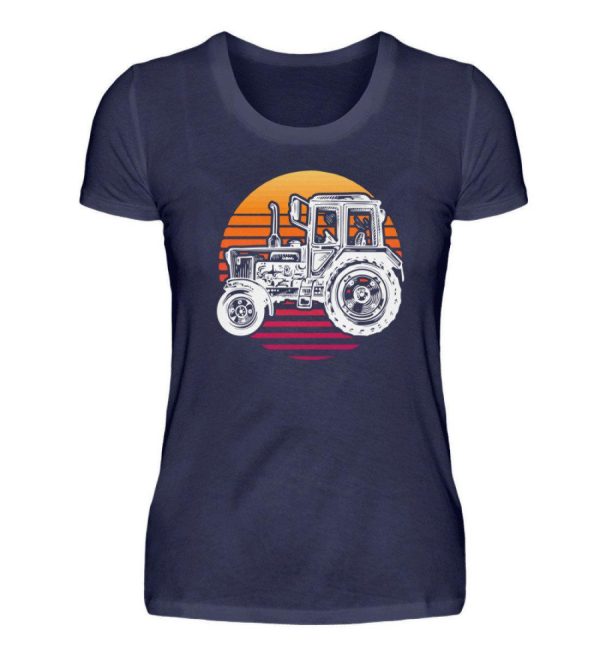Retro Traktor Sonne · Damen T-Shirt Angebot – Bild 2