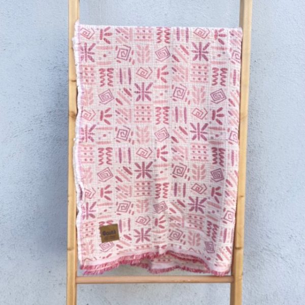 Strandtuch SYMBOLS Red Pink Zu verkaufen